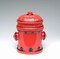 Ceramic Red Fire Hydrant Cookie Jar, Gift for Fire Fighter, Fire Station Decor, Home Decor, Gift for Him, Gift for Her